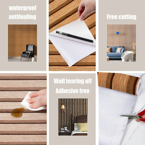 45cm Grid Background Wall Self-adhesive Bedroom Living Room PVC Waterproof Wall Sticker Self-adhesive Home Decoration Wallpaper