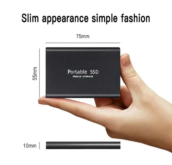 High Speed External Hard Drive Portable SSD 256TB USB3.1 Type-C Interface Hard Disk Solid State Drive Mass Storage for Laptop/PC