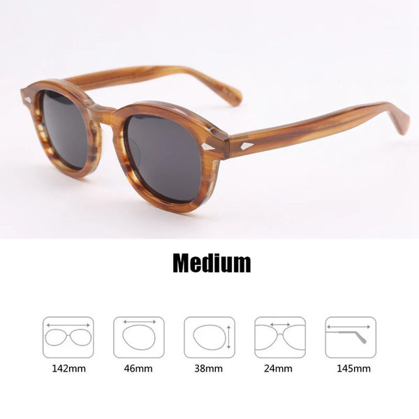 Johnny Depp Sunglasses Man Lemtosh Sun Glasses Cat Eye Polarized Lens Woman Luxury Brand Vintage Acetate Frame Driver's Goggles