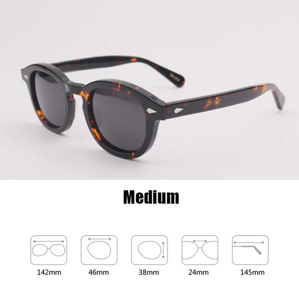 Johnny Depp Sunglasses Man Lemtosh Sun Glasses Cat Eye Polarized Lens Woman Luxury Brand Vintage Acetate Frame Driver's Goggles