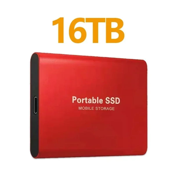 High Speed External Hard Drive Portable SSD 256TB USB3.1 Type-C Interface Hard Disk Solid State Drive Mass Storage for Laptop/PC