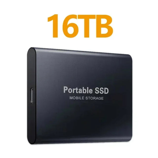 High Speed External Hard Drive Portable SSD 256TB USB3.1 Type-C Interface Hard Disk Solid State Drive Mass Storage for Laptop/PC