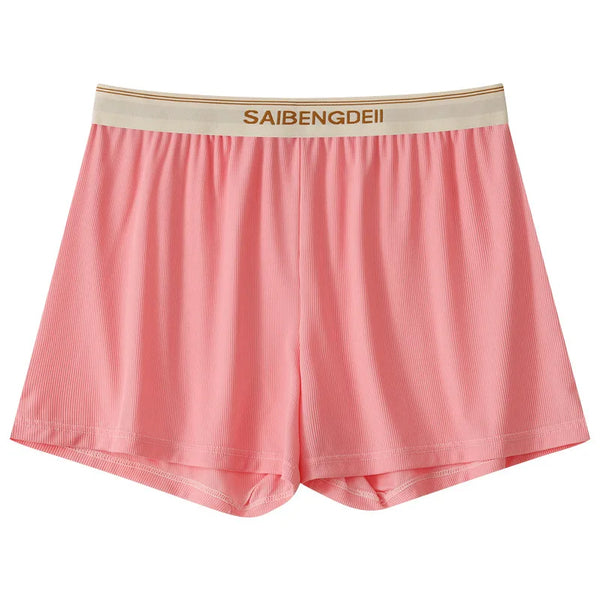 Large Size Mens Ice Silk Boxer Men Seamless Solid Color Shorts Panties Summer Thin Loose Homewear Comfortable Pajama Sleepwear
