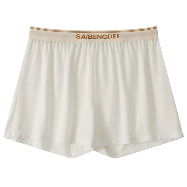 Large Size Mens Ice Silk Boxer Men Seamless Solid Color Shorts Panties Summer Thin Loose Homewear Comfortable Pajama Sleepwear