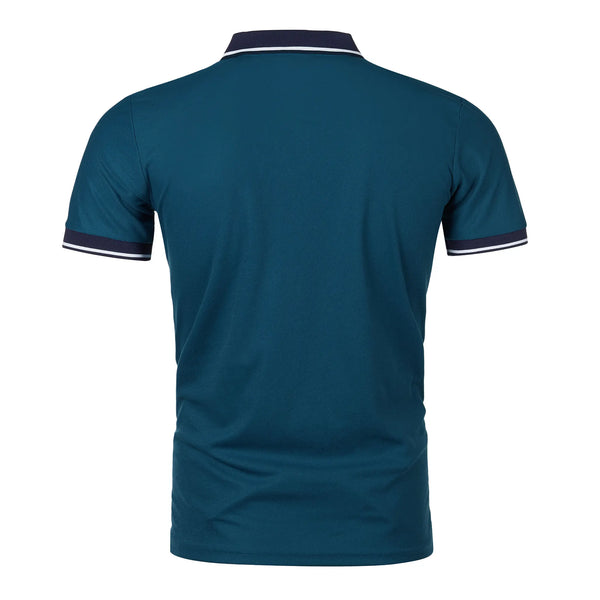 Men's summer casual fashion polo shirt short sleeve men's short sleeve color lapel top T-shirt short sleeve lapel fashion