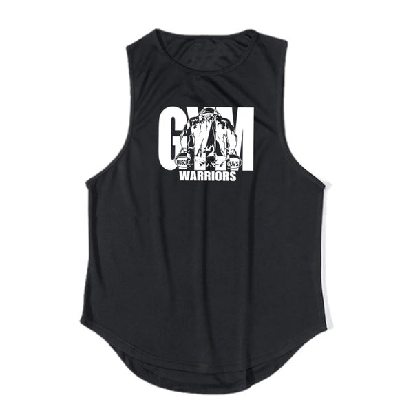 Summer Mesh Quick Dry Gym Fitness Tank Tops Men's Casual Moisture Wicking Bodybuilding Sleeveless Shirt Workout Muscle Vests