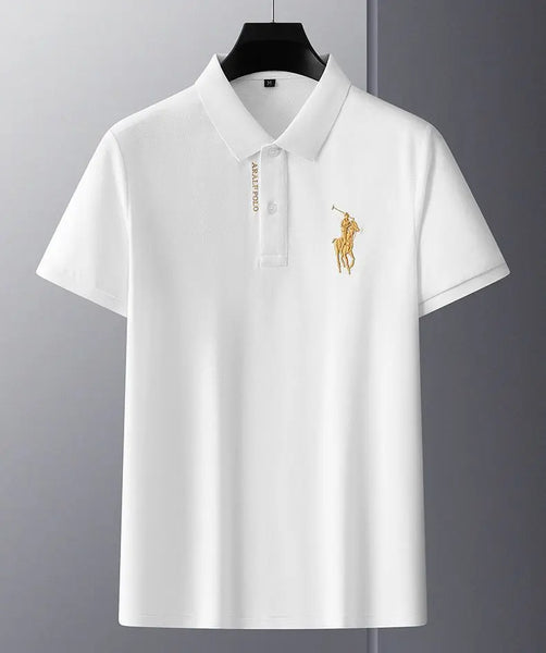 Embroidered Men's Pure Cotton Popsicle Cotton Hot Selling Polo Shirt Summer New Business Casual Breathable Polo Shirt For Men