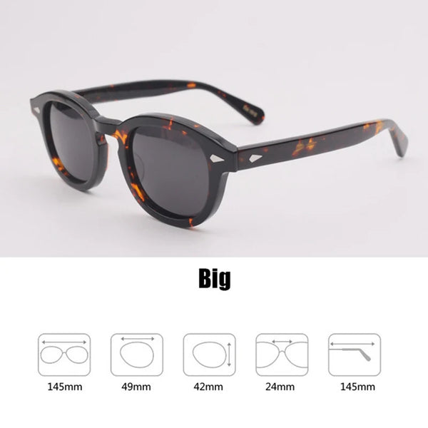 Johnny Depp Sunglasses Man Lemtosh Sun Glasses Cat Eye Polarized Lens Woman Luxury Brand Vintage Acetate Frame Driver's Goggles