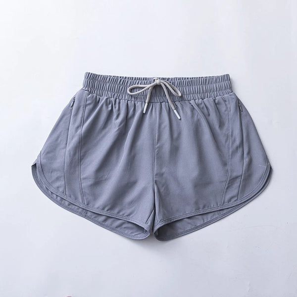 High Waist Athletic Shorts Quick Dry Workout Sports Active Running Track Short With Elastic and Zip Pockets Training Sports Wear
