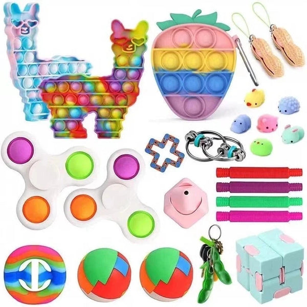 10-100pcs Random Fidget Toys Mystery Gifts Pack Surprise Box 300 Different Fidget Set Antistress Relief Toys for kids