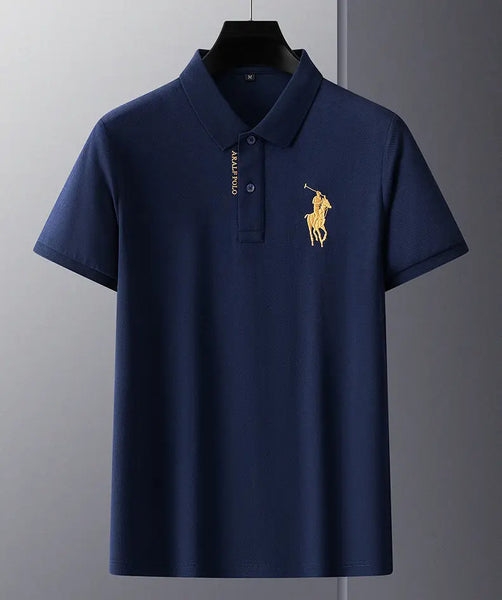 Embroidered Men's Pure Cotton Popsicle Cotton Hot Selling Polo Shirt Summer New Business Casual Breathable Polo Shirt For Men