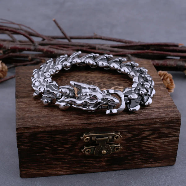 Nordic Vikings New High-end Retro Keel Bracelet Men's Charm Stainless Steel Fashion Animal Jewelry One Piece