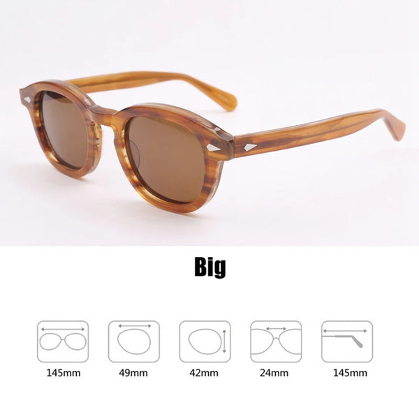Johnny Depp Sunglasses Man Lemtosh Sun Glasses Cat Eye Polarized Lens Woman Luxury Brand Vintage Acetate Frame Driver's Goggles