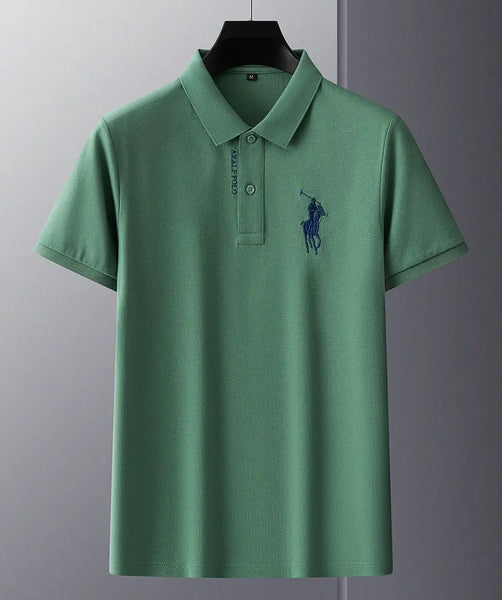 Embroidered Men's Pure Cotton Popsicle Cotton Hot Selling Polo Shirt Summer New Business Casual Breathable Polo Shirt For Men