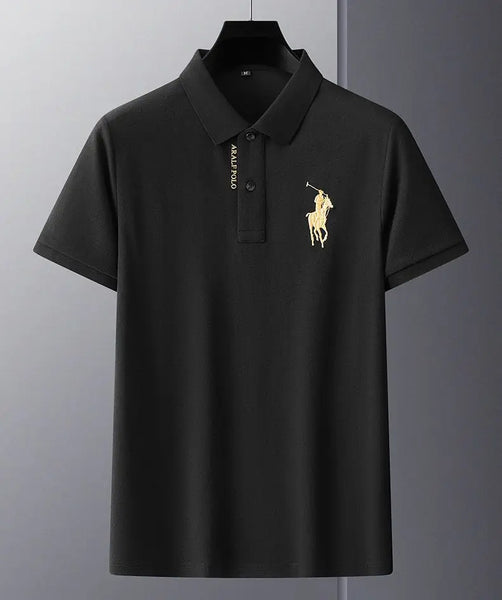 Embroidered Men's Pure Cotton Popsicle Cotton Hot Selling Polo Shirt Summer New Business Casual Breathable Polo Shirt For Men