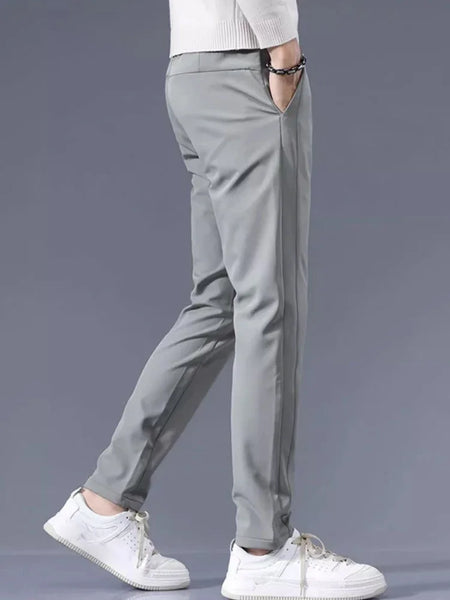 Casual pants men's trousers straight leg loose black suit pants professional business formal suit pants oversized