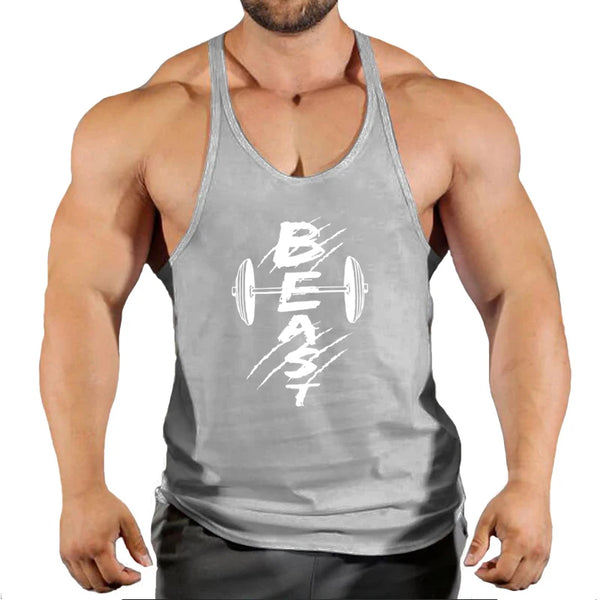 Summer Brand Fitness Tank Top Men Bodybuilding 2023 Train Gyms Clothing Fitness Men Shirt Running Vest Cotton Singlets Muscle