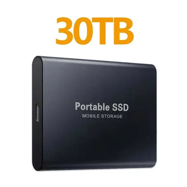High Speed External Hard Drive Portable SSD 256TB USB3.1 Type-C Interface Hard Disk Solid State Drive Mass Storage for Laptop/PC