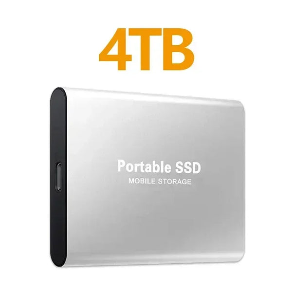 High Speed External Hard Drive Portable SSD 256TB USB3.1 Type-C Interface Hard Disk Solid State Drive Mass Storage for Laptop/PC