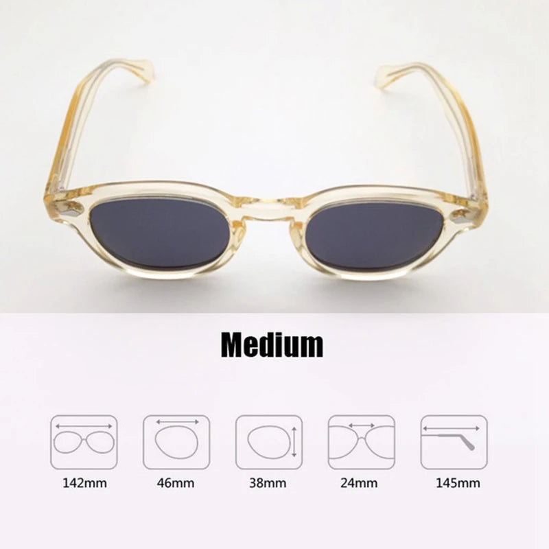 Johnny Depp Sunglasses Man Lemtosh Sun Glasses Cat Eye Polarized Lens Woman Luxury Brand Vintage Acetate Frame Driver's Goggles