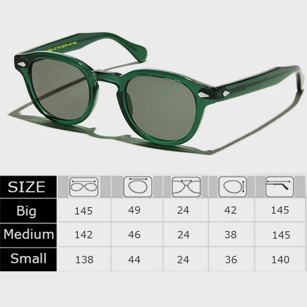 Johnny Depp Sunglasses Man Lemtosh Sun Glasses Cat Eye Polarized Lens Woman Luxury Brand Vintage Acetate Frame Driver's Goggles