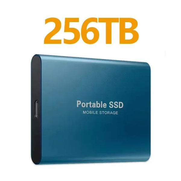 High Speed External Hard Drive Portable SSD 256TB USB3.1 Type-C Interface Hard Disk Solid State Drive Mass Storage for Laptop/PC